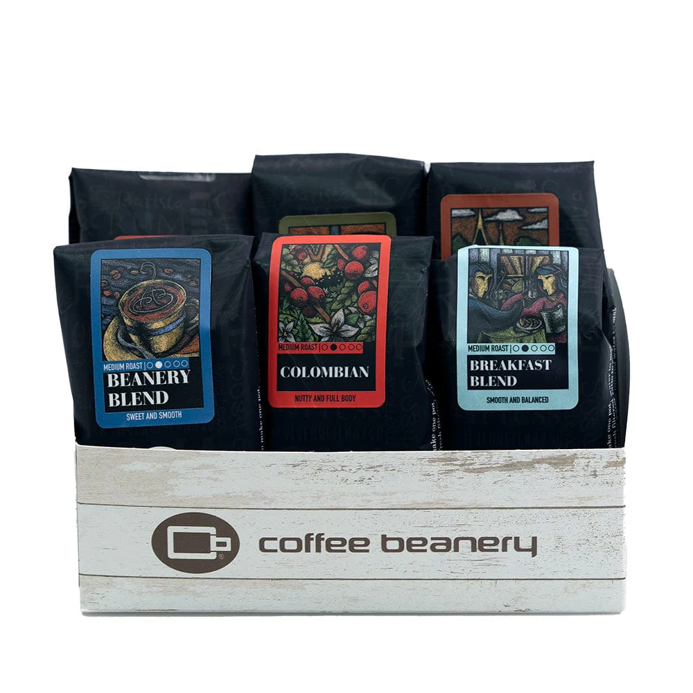 6-Pack Coffee Sampler Gift Basket - Image 3
